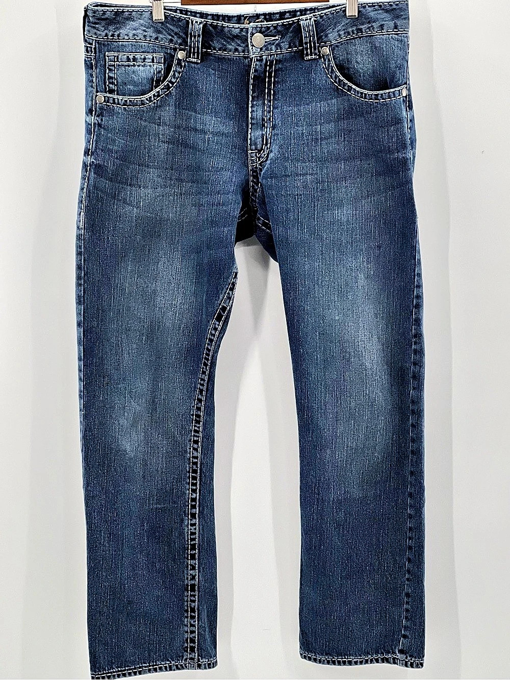 J125 Wrangler Rock 47 Slim Straight Men's Slim Straight Jeans Blue Waist 38X32
